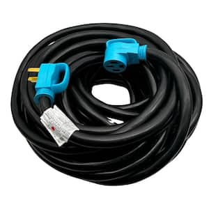 100 ft. 6/3+8/1 STW 50 Amp 14-50P/14-50R RV Power Extension Cord with Push Grip Handles