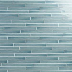 Nantucket Blue 2 in. x 0.37 in. Polished Ceramic Wall Tile Sample