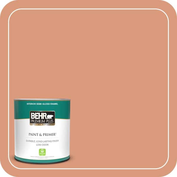 BEHR PREMIUM PLUS 1 qt. #MQ1-27 Dazzle and Delight Semi-Gloss Enamel Low Odor Interior Paint & Primer