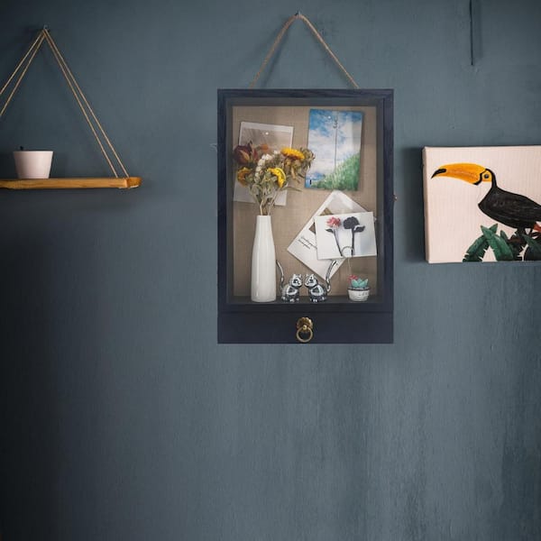 Black 11 in. x 16 in. Wood Deep Shadow Box Frame Decorative Box
