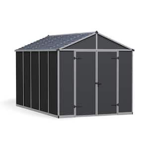 Rubicon 8 ft. x 13 ft. Dark Gray Polycarbonate Garden Storage Shed (92.6 Sq. ft.)