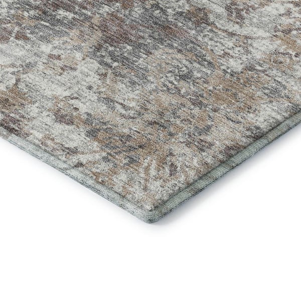 Mayfield Premium Machine Washable Abstract AMF2211 Taupe 10 ft. x 14 ft. Area Rug
