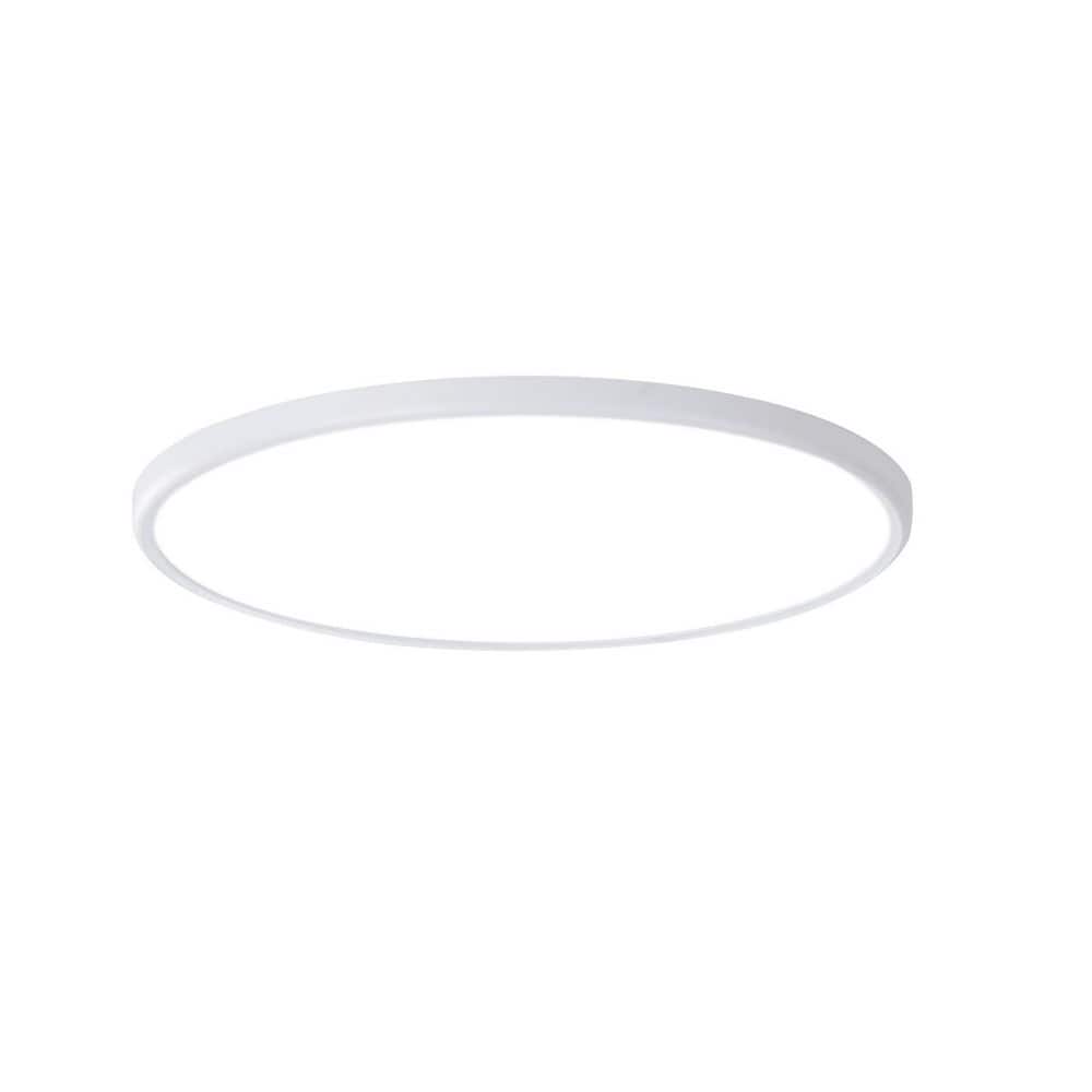 18 in. White 3-Color Dimmable LED Flush Mount Ceiling Light with Remote and Nightlight Warm White, No Bulb Included price history on PriceWatchPro