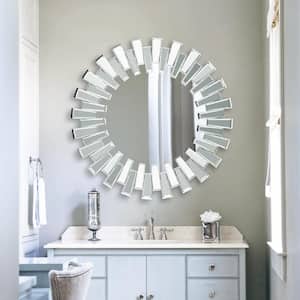 25.5 in. W x 25.5 in. H Round Framed Wall Mount Bathroom Vanity Mirror