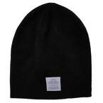 N-Ferno Black Ribbed Knit Beanie Hat
