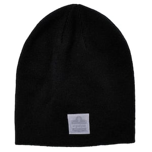 N-Ferno 6812 Black Ribbed Knit Beanie Hat