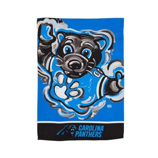 Evergreen 12.5 in. x 18 in. Carolina Panthers Justin Patten Artwork Mascot Garden Flag
