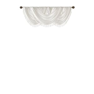 Juline 46 in. L x 38 in. W in White Polyester Light Filtering Valance