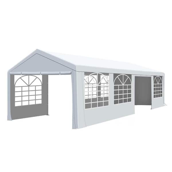 10 ft. x 30 ft. Outdoor Party Tent with Removable Sidewalls, Heavy Duty Wedding Tent Commercial Event Shelter Canopy
