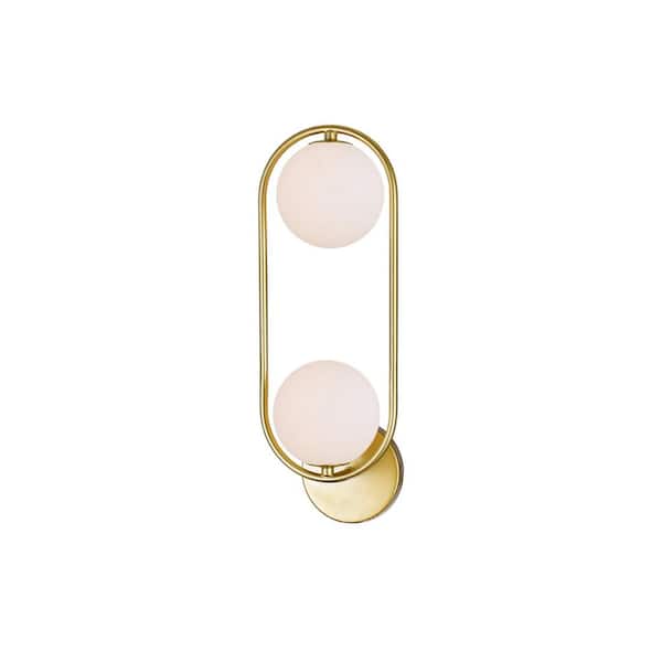 CWI Lighting Celeste 2 Light Sconce With Medallion Gold Finish