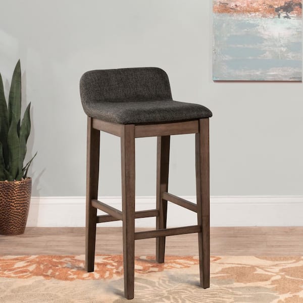 Hillsdale Furniture Renmark 26.5 in. Chocolate Gray Counter Stool