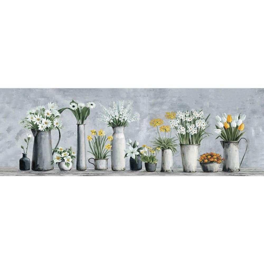 Blooms in White and Yellow by Parvez Taj Unframed Canvas Nature Art Print 5