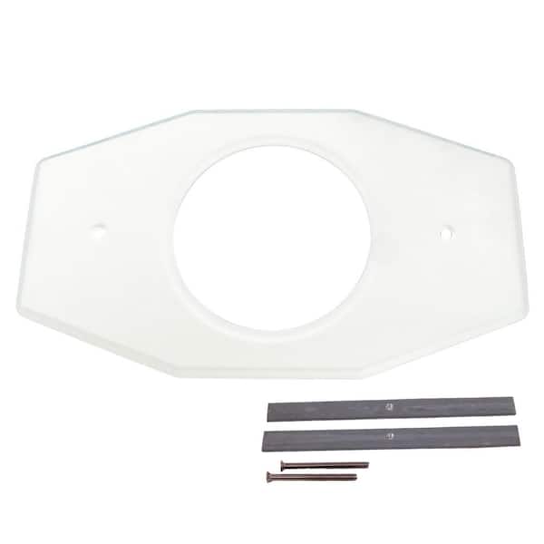 Westbrass One-Hole Remodel Cover Plate for Moen and Delta Bathtub and Shower Valves, Powder Coat White