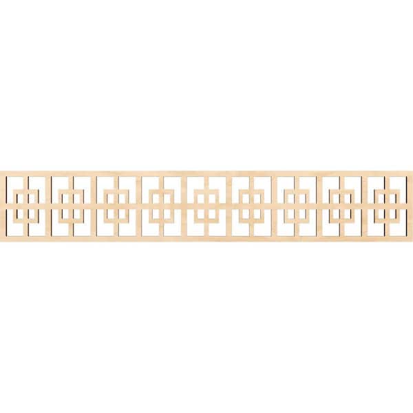 Ekena Millwork Cambridge Fretwork 0.375 in. D x 46.625 in. W x 8 in. L Birch Wood Panel Moulding