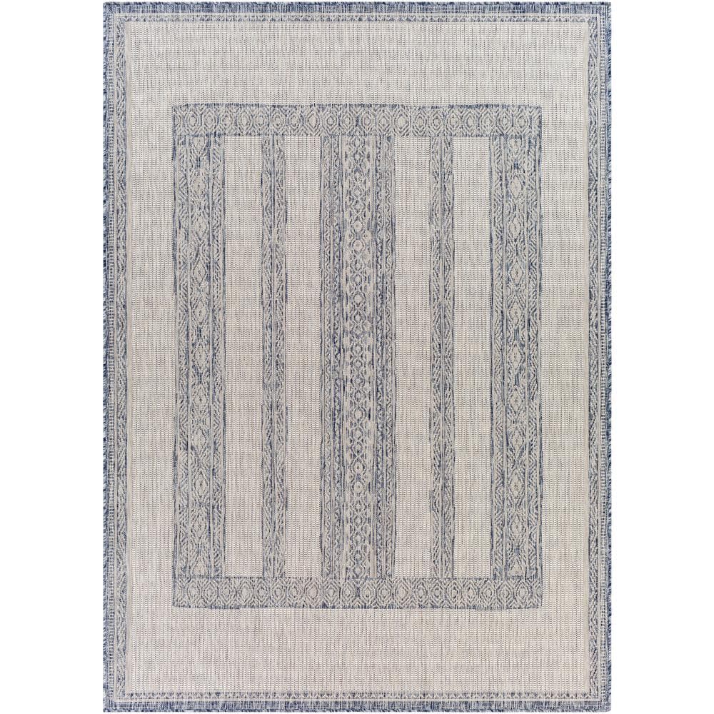 Aldenshire Blue/Cream 9 ft. x 12 ft. Global Indoor/Outdoor Area Rug price history on PriceWatchPro