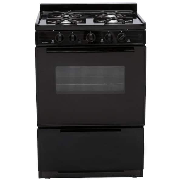 Unbranded 24 in. 2.97 cu. ft. Freestanding Gas Range in Black