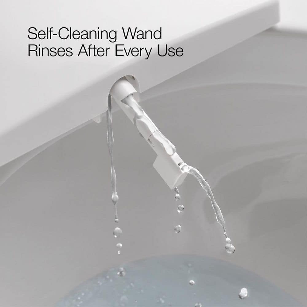 White Round Heated Bidet Toilet Seat with Remote Control