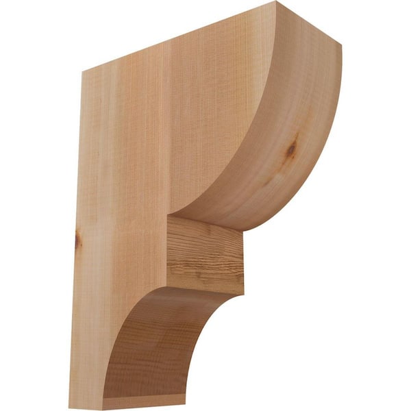 Ekena Millwork 5-1/2 in. x 12 in. x 16 in. Western Red Cedar Ridgewood Smooth Corbel