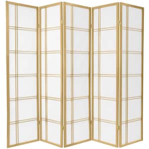 6 ft. Gold Double Cross 5-Panel Room Divider