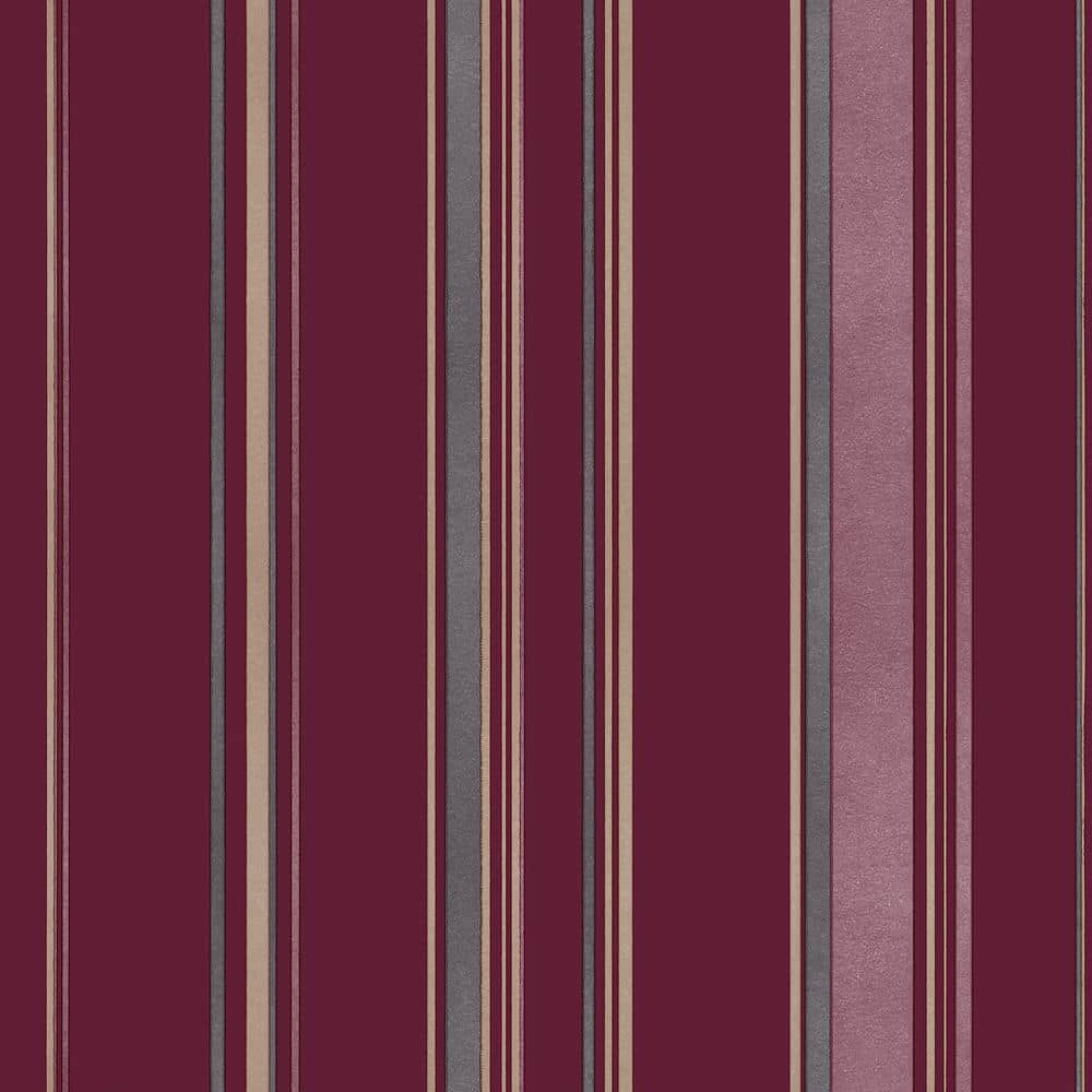 Smart Stripes 3 Red Casual Stripe Matte Finish Non-Pasted Vinyl on Non-Wove