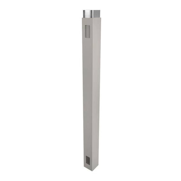 Weatherables 5 in. x 5 in. x 10 ft. Tan Vinyl Fence Gate End Post