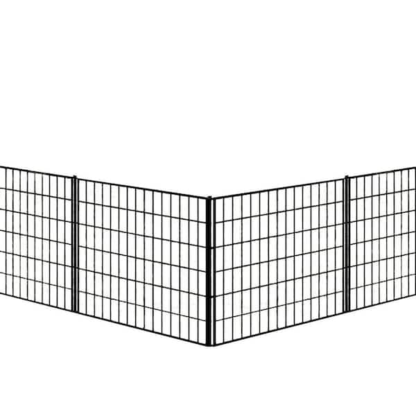 Justincity Garden Fencing Animal Barrier 26 in. Tall Rustproof Metal Wire No Dig Decorative Dog Fence for Yard and Patio