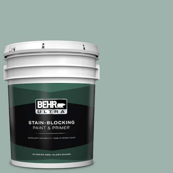 BEHR ULTRA 5 gal. #N430-3 Garden Vista Semi-Gloss Enamel Exterior Paint & Primer