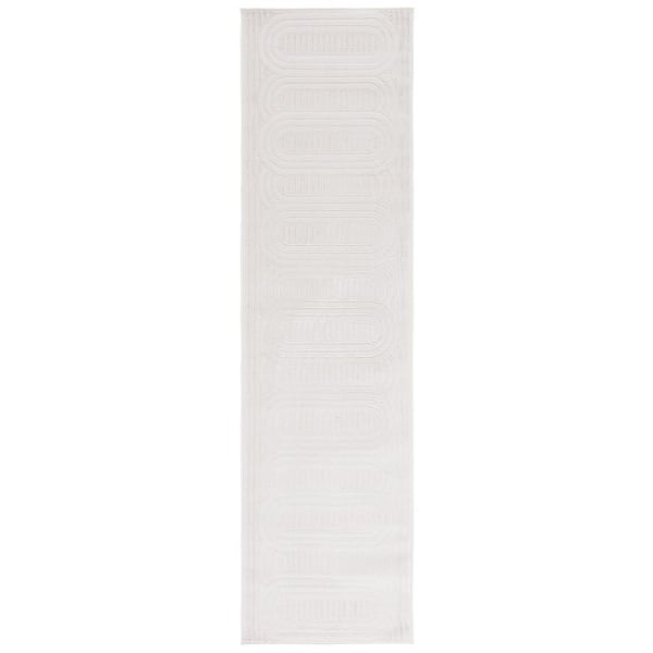 SAFAVIEH Archway 2 ft. x 8 ft. Ivory/Ivory Geometric Swirls Runner Rug