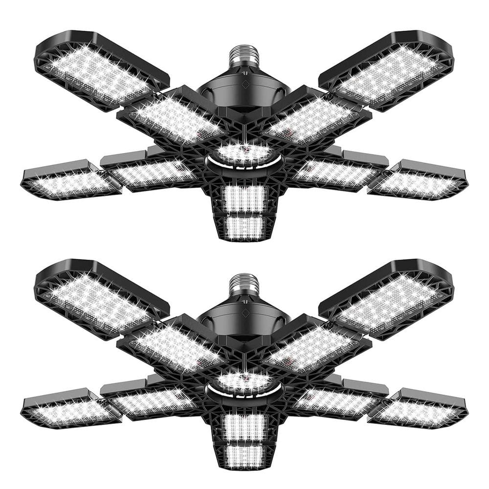5-Leaf LED Garage Light, 51W High-Brightness Deformable Fixture, 5673LM 6500K Daylight, E26 Base, Adjustable Panels price history on PriceWatchPro
