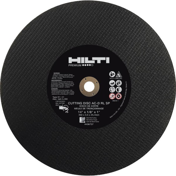 Hilti 16 in. x 1/8 in. x 1 in. 0-Teeth SP Abrasive Rail Cutting Gas Saw Blade/Disc (10-Pack)