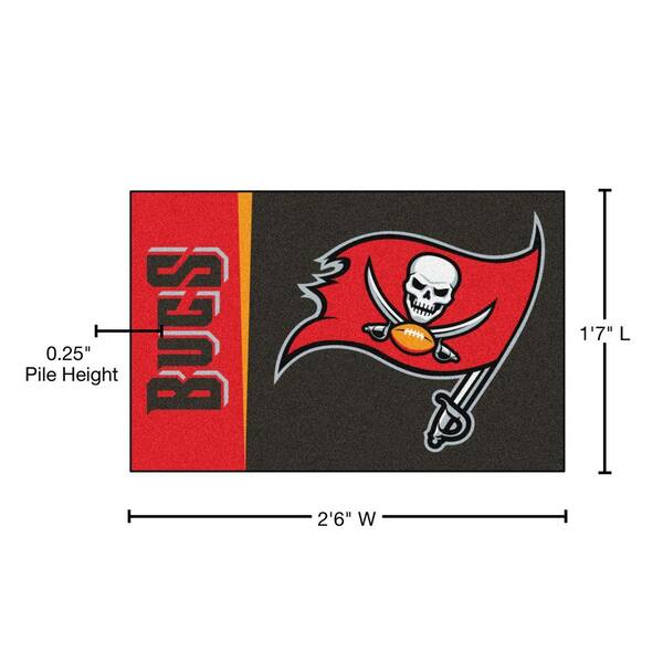 Area Rug with Tampa Bay Buccaneers (Black Background) team logo!