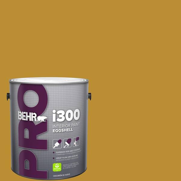 1 gal. #360D-7 Brown Mustard Eggshell Interior Paint