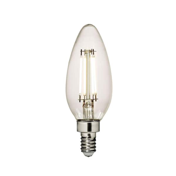 5-Watt Equivalent B11 Shape E12 Base Dimmable Clear LED Light Bulb 3000K Warm White (1-Pack)
