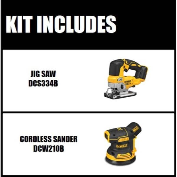 20V MAX XR Cordless Brushless Jigsaw and 5 in. Random Orbital Sander (Tools Only)