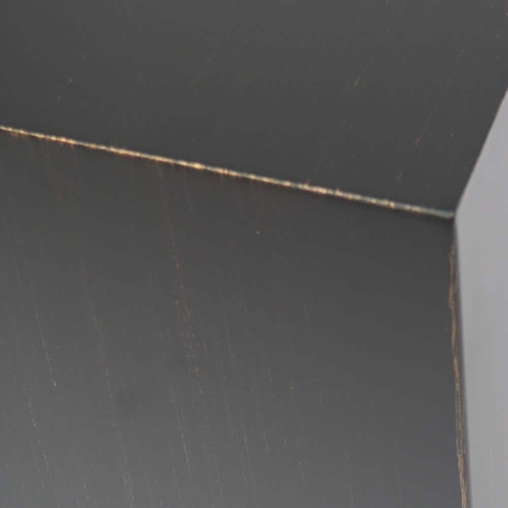 Brushed Brown Metal Outdoor Side Table and Tank Holder