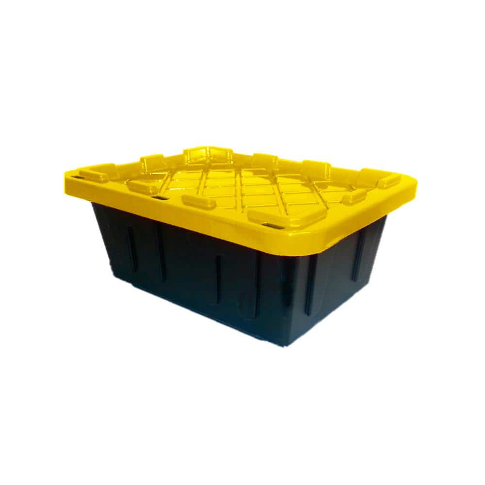 20 Quart with Standard Snap Lid Heavy Duty  Plastic Tote  5 Gallon 