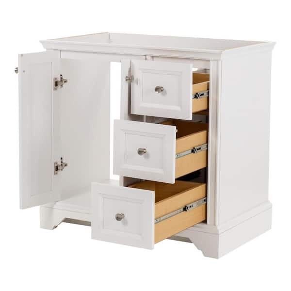 Stratfield 30 in. W x 22 in. D x 34 in. H Bath Vanity Cabinet Only in White Stratfield 30 in. W x 22 in. D x 34 in. H Bath Vanity Cabinet Only in White