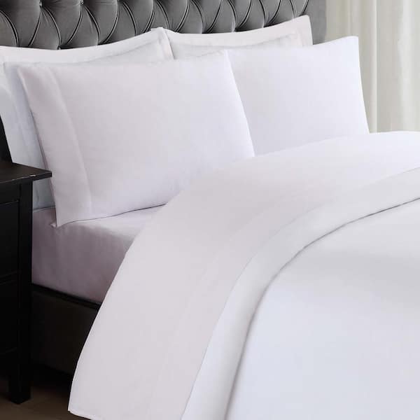 My World Anytime 3-Piece White Polyester Twin XL Sheet Set