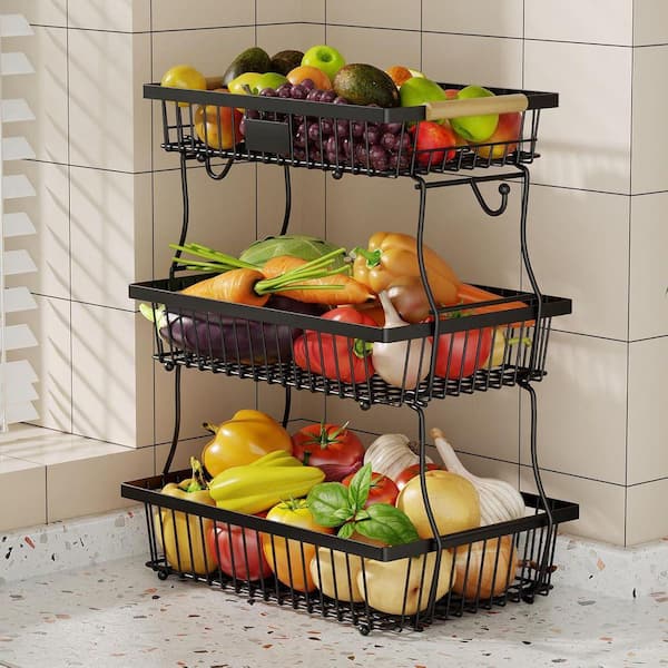 Cubilan Black 13.7 in. x 17.2 in. Metal Storage Organize
