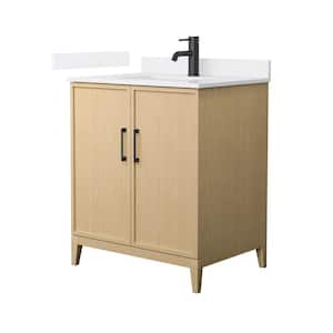 Elan 30 in. W x 22 in. D x 35 in. H Single Bath Vanity in White Oak with White Quartz Top