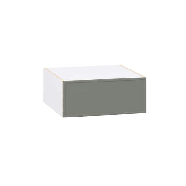 Fairview Moss Green Slim Shaker Assembled Wall Bridge Kitchen Cabinet with Lift Up (24 in. W x 24 in. H x 10 in. D)