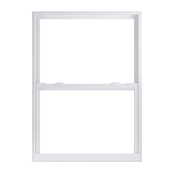 American Craftsman 35.875 in. x 49.5 in. 70 Series Low-E Argon SC Glass Single Hung White Vinyl Impact FL Flange Window, Screen Incl