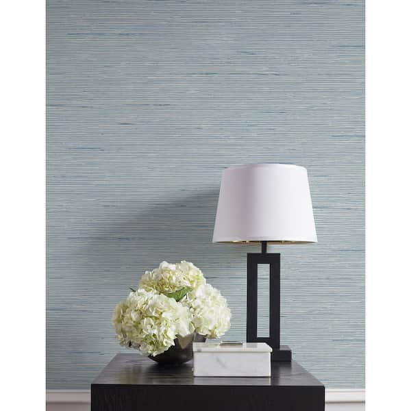 60.75 sq. ft. Bluestone Vantaa Embossed Vinyl Unpasted Wallpaper Roll