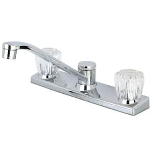 Columbia 2-Handle Deck Mount Centerset Kitchen Faucets in Polished Chrome