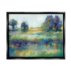 Wetland Watercolor Landscape Abstract Painting by Third and Wall Floater Frame Nature Wall Art Print 25 in. x 31 in. .