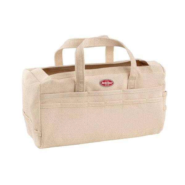 BUCKET BOSS 17 in. Original Rigger's Canvas Tool Bag in Beige