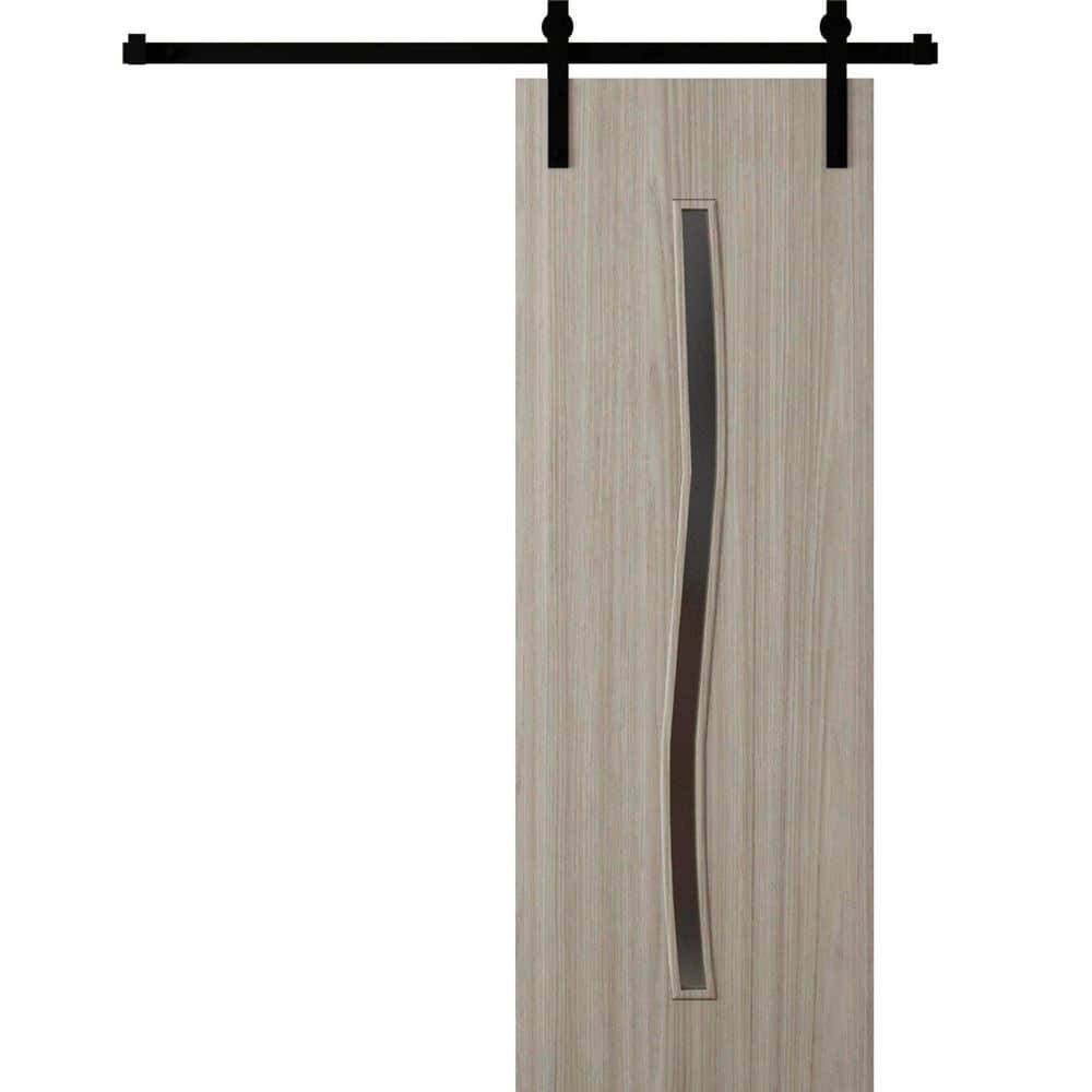 3012 36 in. x 80 in. Sold Core Oak Franko Color Wood Sliding Barn Door with Hardware Kit price history on PriceWatchPro