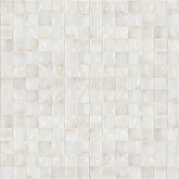 MSI Perry Antique White Glossy Ceramic Square Tile 4 in. x 4 in