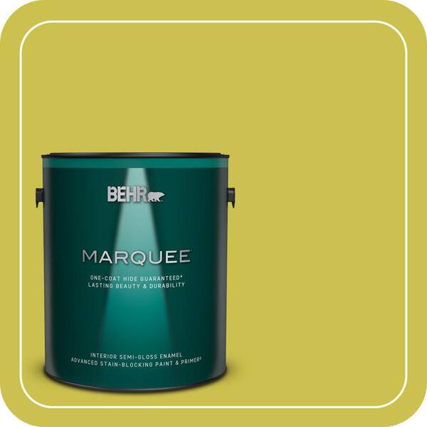 BEHR MARQUEE 1 Gal. #P340-5A Cilantro Lime Semi-Gloss Enamel Interior Paint and Primer