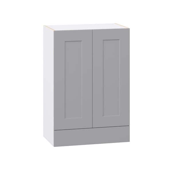 J COLLECTION Roseland 24 in. W x 14 in. D x 35 in. H Assembled Shaker Wall Kitchen Cabinet in Slate Gray with Drawer